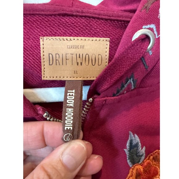 Sundance Driftwood “Teddy Hoodie” Embroidered Sweater- Magenta - Picture 4 of 7